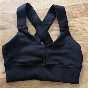 ALO Black Cross-Back Sports Bra Size XS